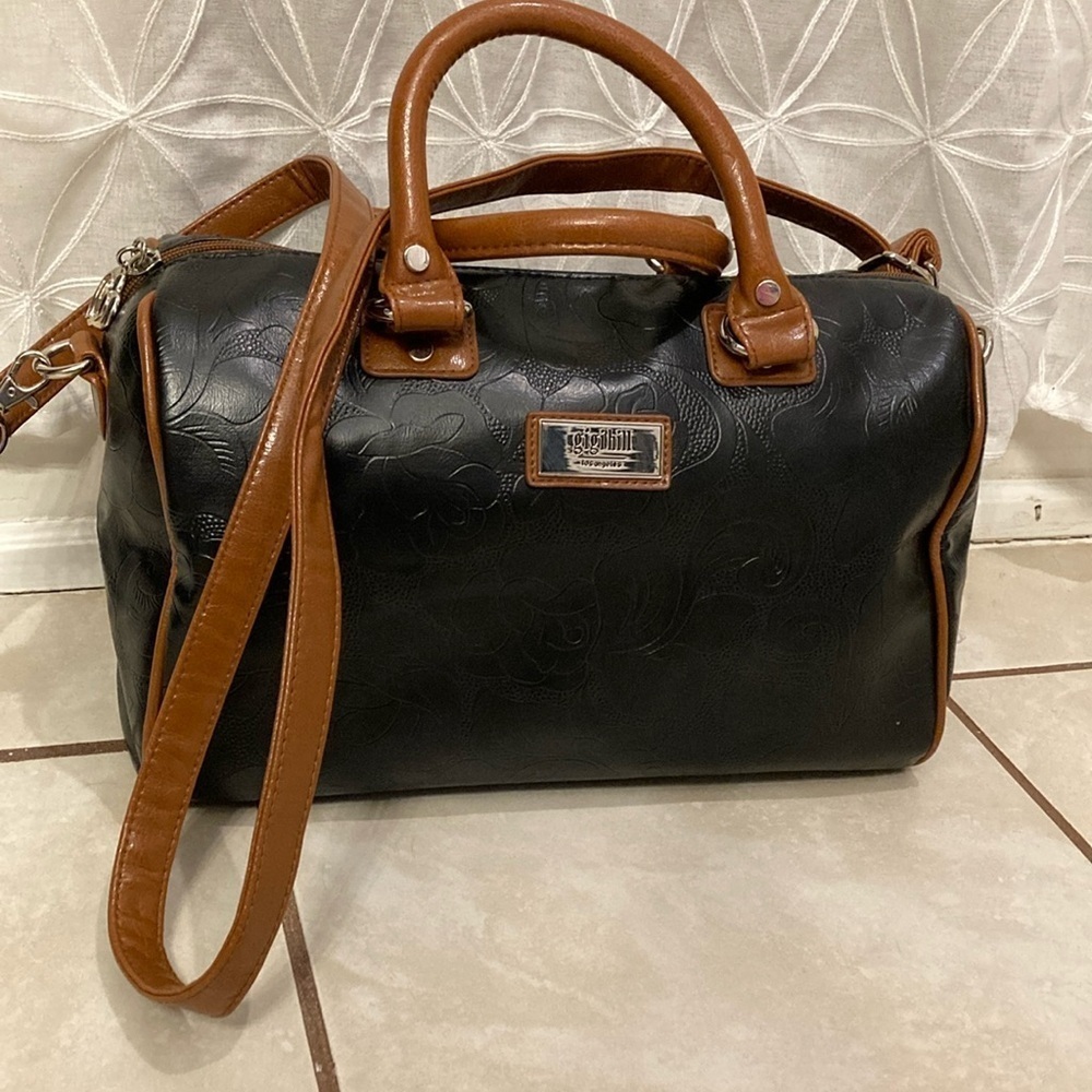 Gigi Hill Bag with Brown Leather Accents and Adjustable Strap - Picture 2 of 15